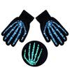 Glowing Hand Claw Gloves Full Finger Gloves Adult Unisex Gothic Knitting Gloves