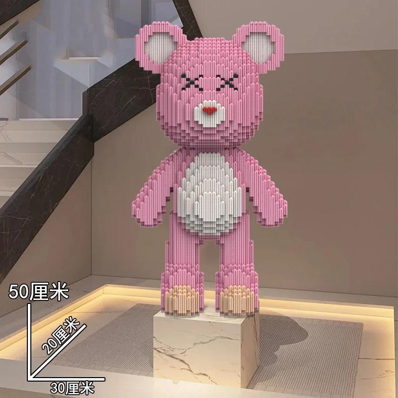 Colorful Animal Bear Mini Brick Kawaii Art Bear Panda Ornament Building Block DIY Assembly Toys for Home Decoration