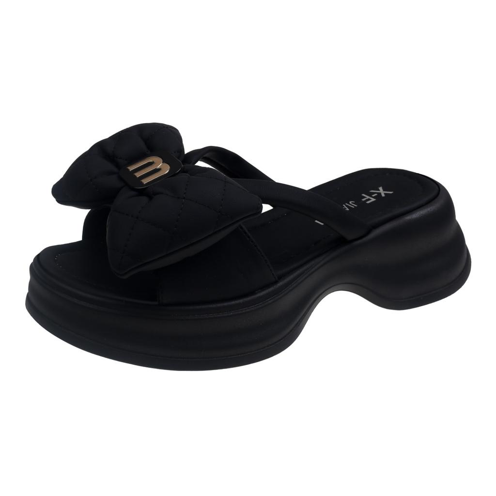 Women Slippers Summer Casual Shoes Versatile Thick Sole Sandals Women Outwear Bow Beach Slippers Sexy Slides Women