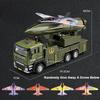 1:32 Missile Rocket Launcher Drone Launch Model Car Toy Metal Diecast Sound Light Military Vehicles Toys Models Boys Gifts