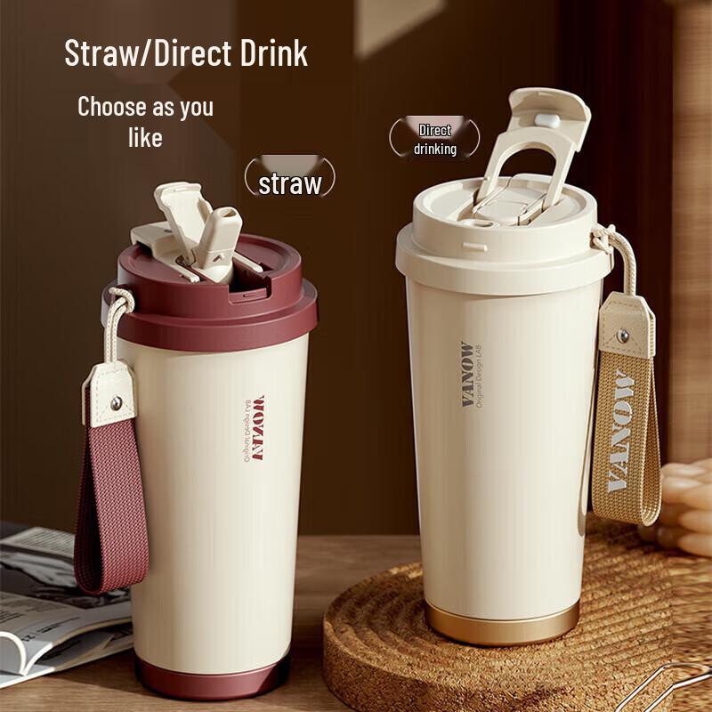 Vanow Ceramic Lined Thermos Coffee Cup 500ml