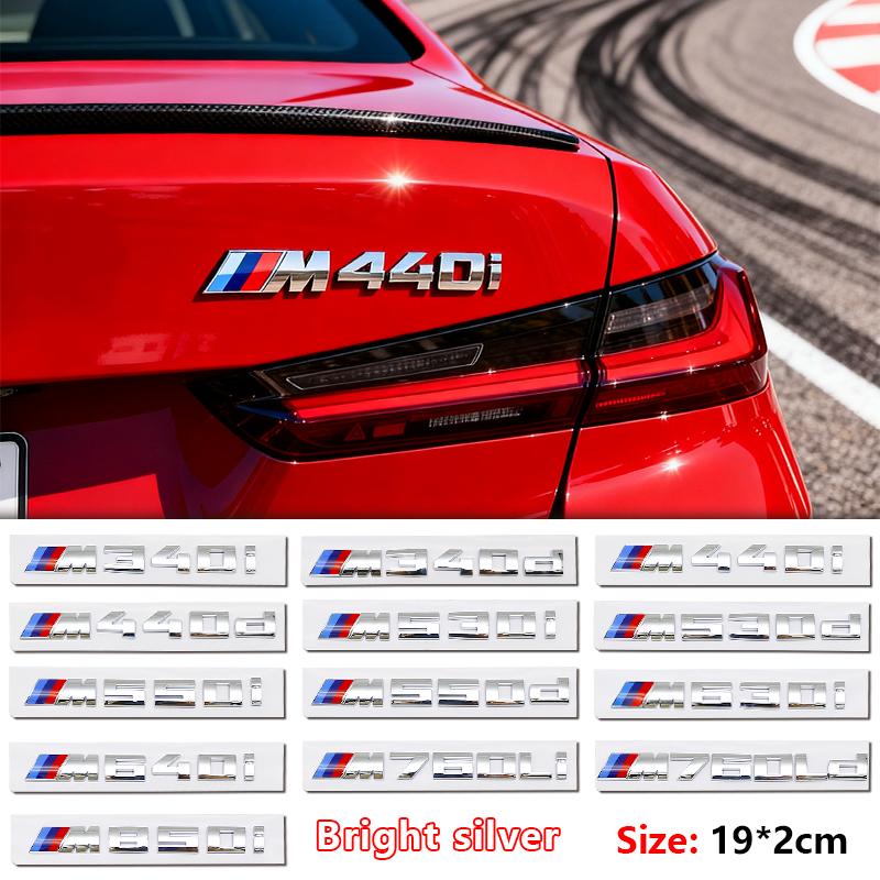 Glänzendes Schwarzes Heckklappen-Buchstabenabzeichen Für BMW M135i M240i M340i M340d M440i M550i M530i M760Li ABS M Logo Emblem Aufkleber Decal
