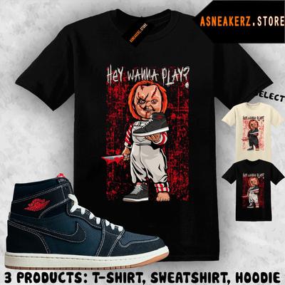 Shirt Matching AJ 1 High OG Flight Club Match Sneaker Sneakerhead Chucky T-Shirt