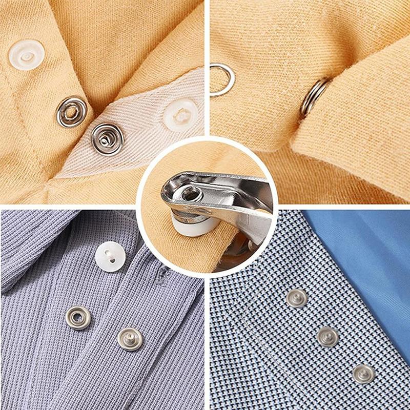 Snap Button Kit With Hand Pressure Pliers 50pcs Snaps Metal Snaps For Sewing DIY Crafts Clothes Hats