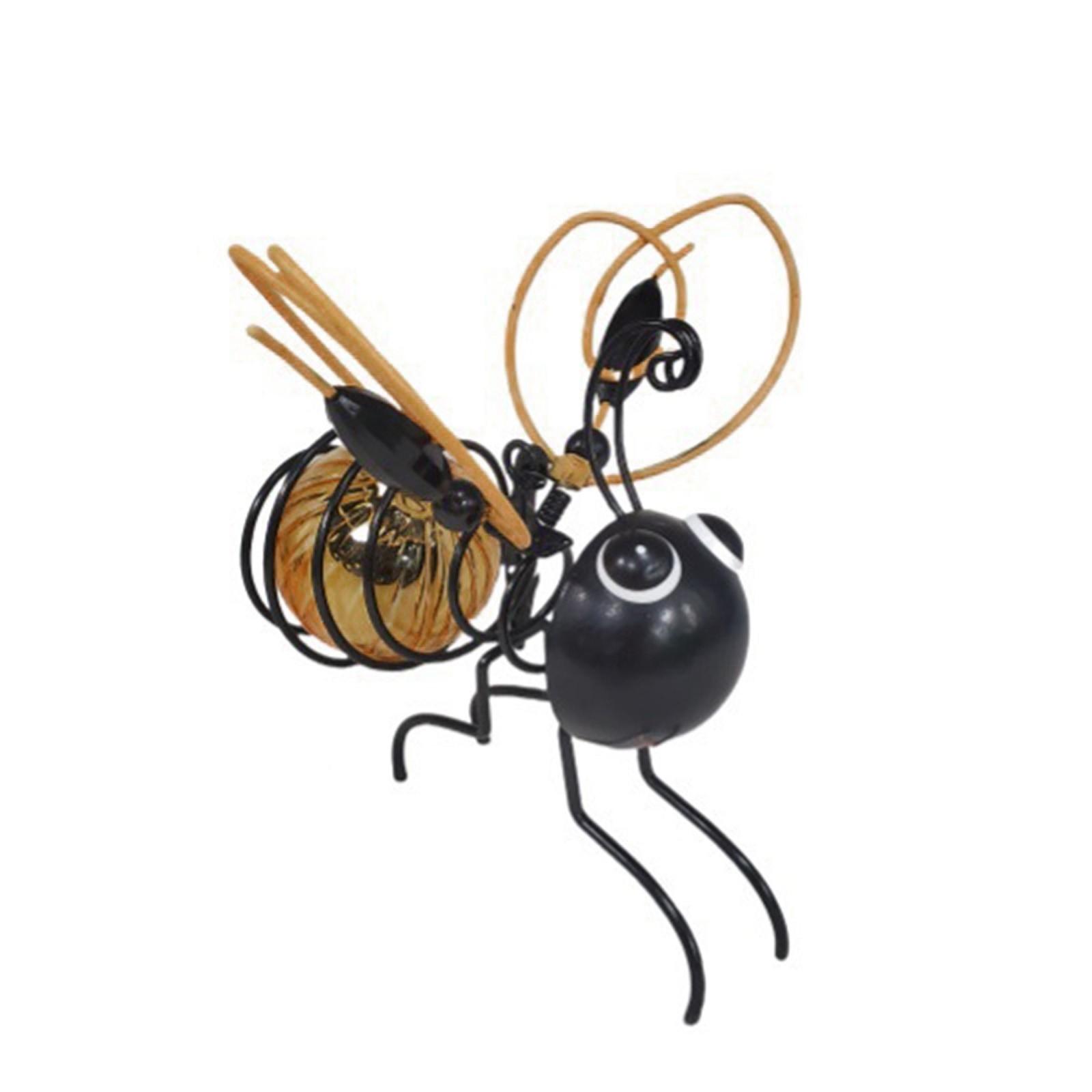 

Подвесные летающие светящиеся имитационные украшения в виде насекомых, интересные украшения для сада One Size золотой