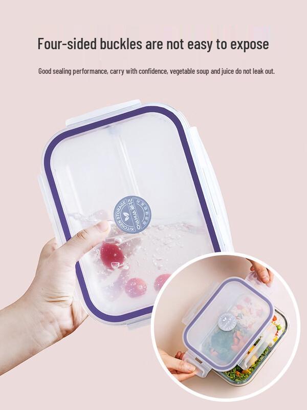 CHAHUA Crystal Glass Microwaveable Lunch Box