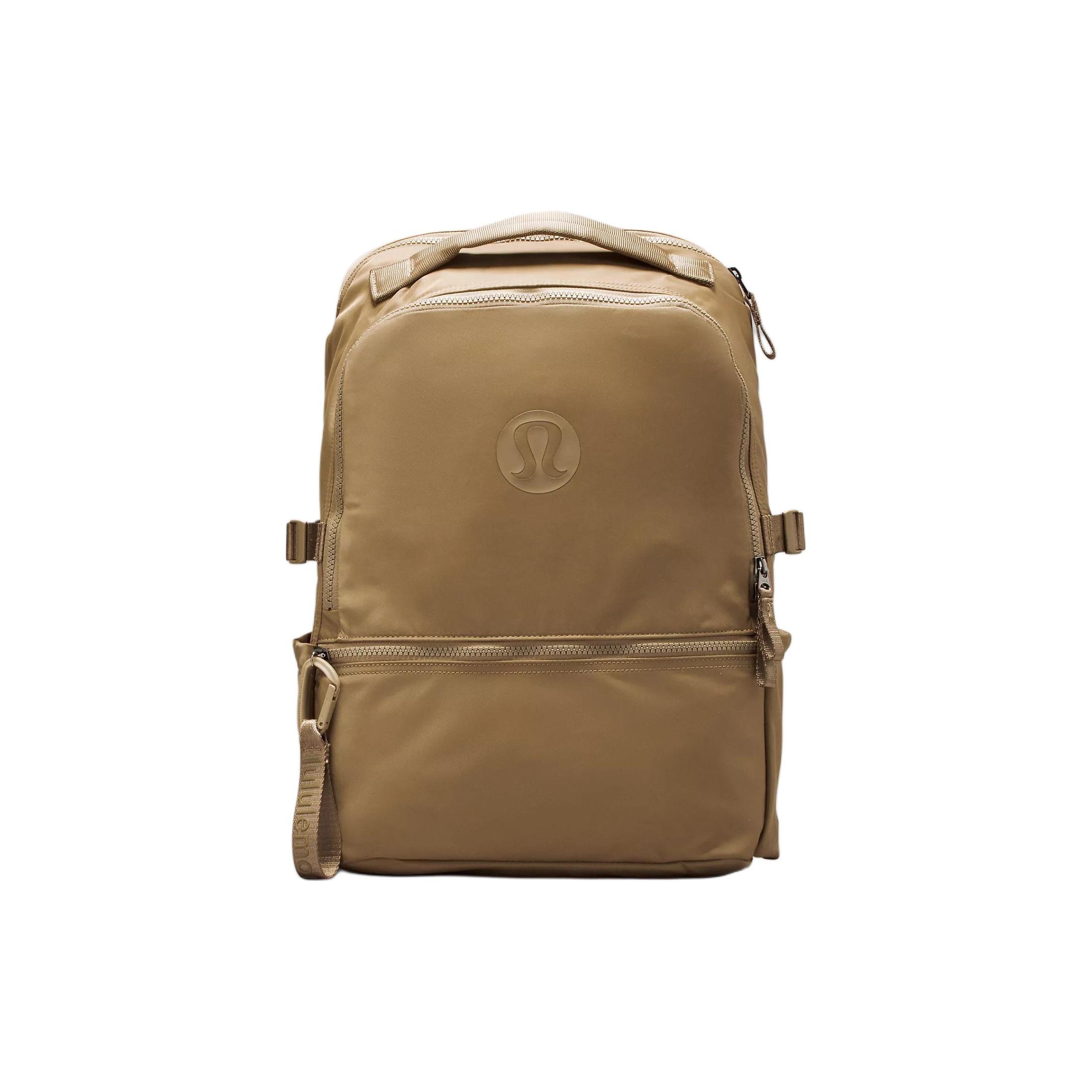 Lululemon New Crew 22L Logo Zipper Nylon Backpack Unisex Backpacks Linen LU9B15S-54809 Linen
