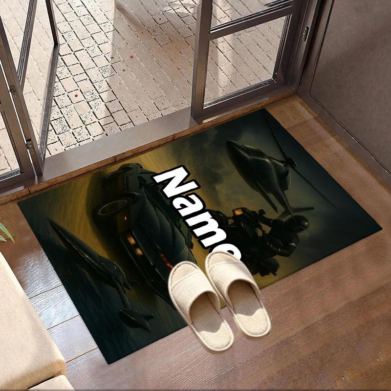 Custom Name Personalized Knight Rider Print Carpet, Versatile Home Decor Rug, for Playroom, Apartment, Balcony, Entryway, Hallway Gift