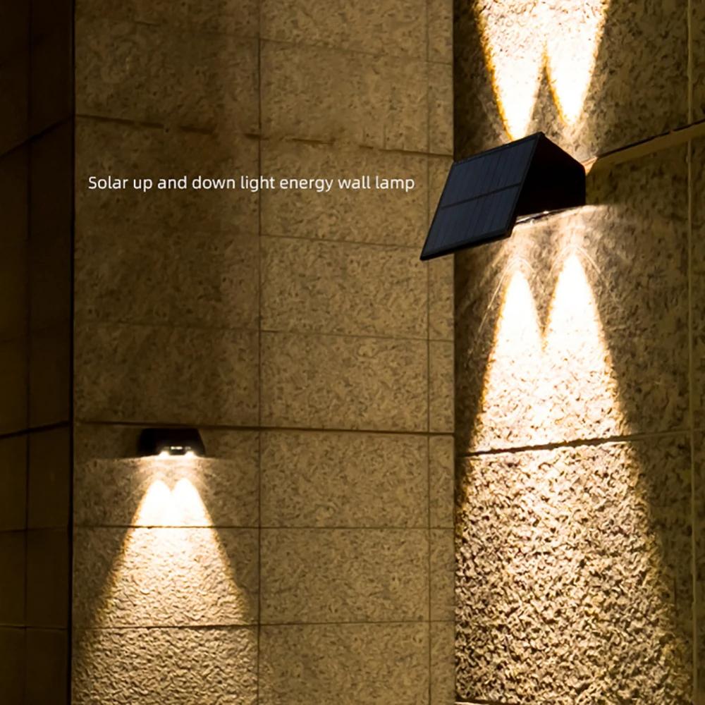 

YH0616 2PCS Waterproof Porch Wall Hanging Light Solar Powered Outdoor Lamp A