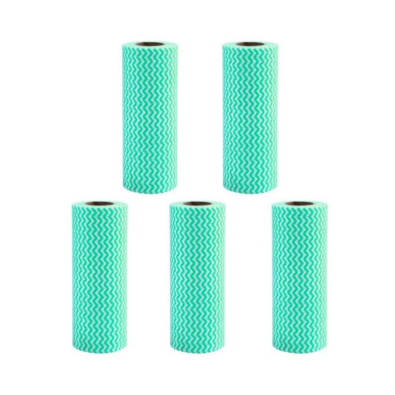 50PCS/Roll Disposable Cleaning Cloth Non-woven Multifunctional Self-cleaning Cloth Household Kitchen Dishwashing Window Car