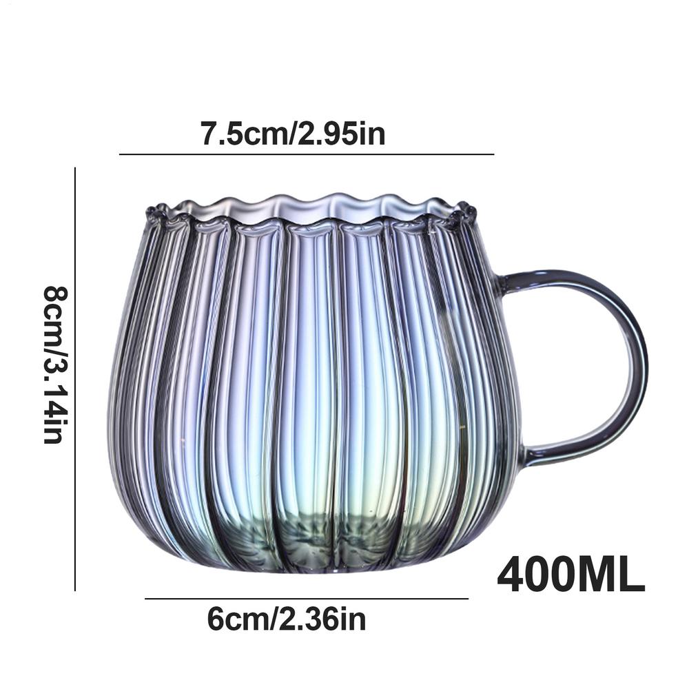 Niedlicher Einzel-Kürbis-Glasbecher Kaffeebecher mit Henkel Großvolumige Glasbecher Teetasse Niedliche Geburtstagsgeschenke für Teeliebhaber