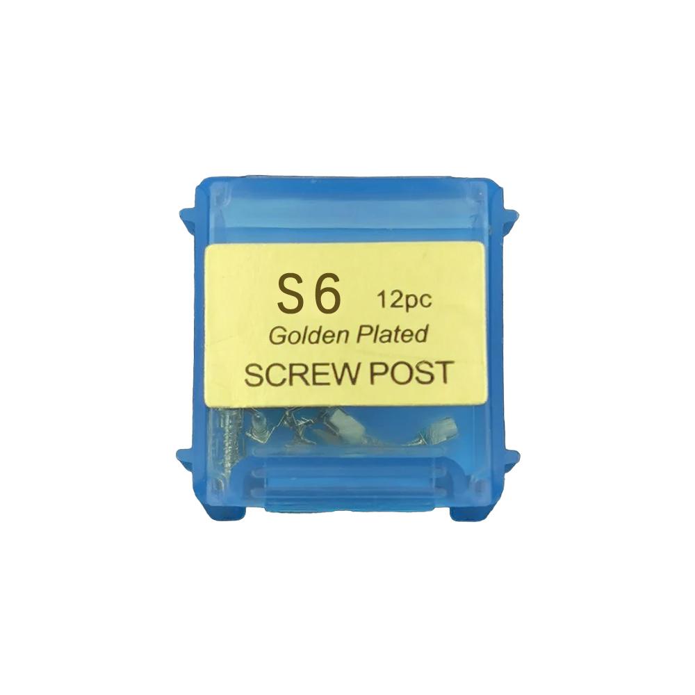 12Pcs Gold Plated Screw Post Kit Stainless Steel Conical Retention Posts All Sizes S M L Xl Single Pack Refills