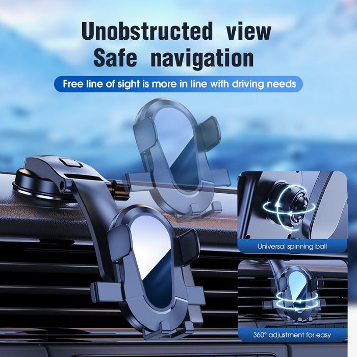 Universal Car Mount Phone Holder with Suction Cup Base Dashboard Car Cell Phone Stand For iPhone Samsung Google Huawei