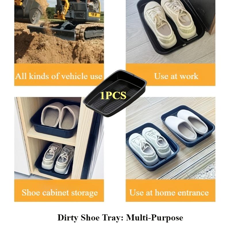 

1PC Car Shoe Storage Box, Multi-functional Dirty Shoe Tray, Plastic Shoe Changing Container, Ideal for Cars