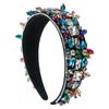 Korean Luxury Full Diamond Crystal Women's Headband Heavy Craft Hand-Beaded Glass Diamonds High Quality Banquet Hair Accessory