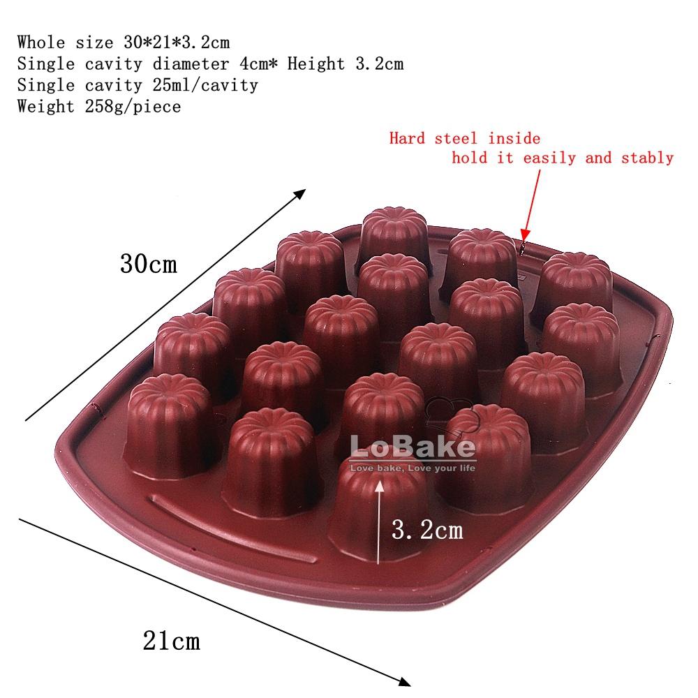 3 provedení 8 a 18 dutin vroubkovaný květ canelé silikonová forma na dort čokoláda fondán pudink želé sýrové formičky DIY pekařské nářadí