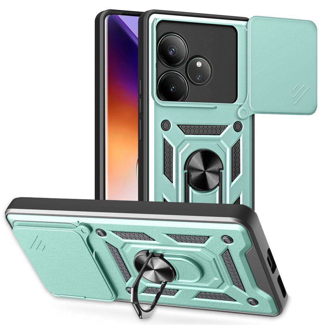 

Чехол для камеры Realme GT Neo 6 6T 3 N53 N55 Realme C61 C63 C65 C67 C51 C53 C55 C35 C21Y C25Y бронированный гибридный чехол-кольцо For Realme GT 3 зелёный