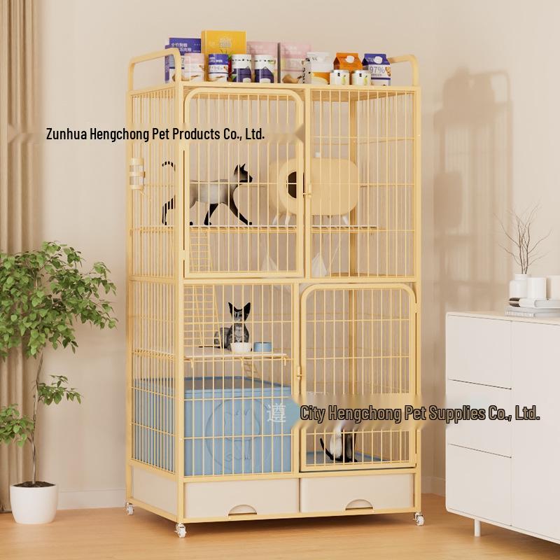 Extra-Large Three-Layer Cat Cage Villa for Household Use