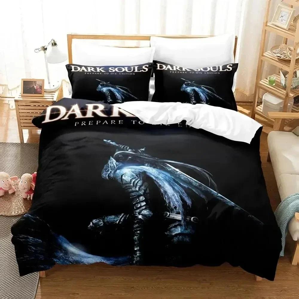Luxury New 3D Print Game Dark Souls Bedding Set Duvet Cover Bed Set Quilt Cover Pillowcase king Queen Boys Adult Bedding Set