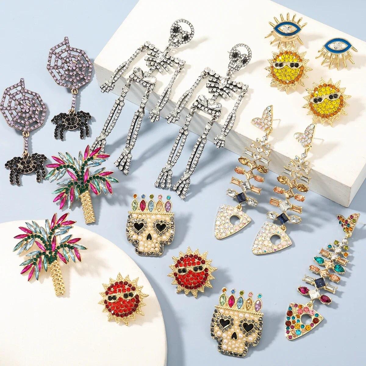 

Лучшие женские серьги-подвески в виде Хэллоуина, ужасов, призрака Джека, женские ювелирные изделия в виде тыквы, массивные серьги с черепом и скелетом, вечерние рождественские серьги