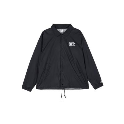 FW24 Einfarbiges Polo Web-Sport Langarmjacke Herrenjacke Schwarz FZ0801-010