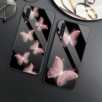 Kelebek Koruma Kabuk Samsung Galaxy A71 A72 A70 A73 A53 A13 5g A03 A22 A21s A03 Çekirdek A42 A52 Temperli Cam Kapak