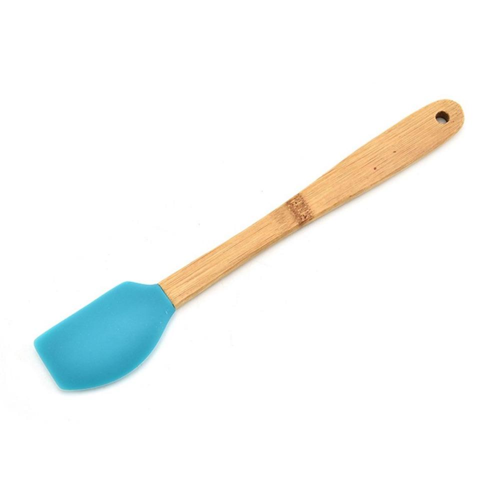 Mixing Kicthen Utensils Silicone Non-stick Wooden Handle Baking Tools Cake Scraper Brush Spatula
