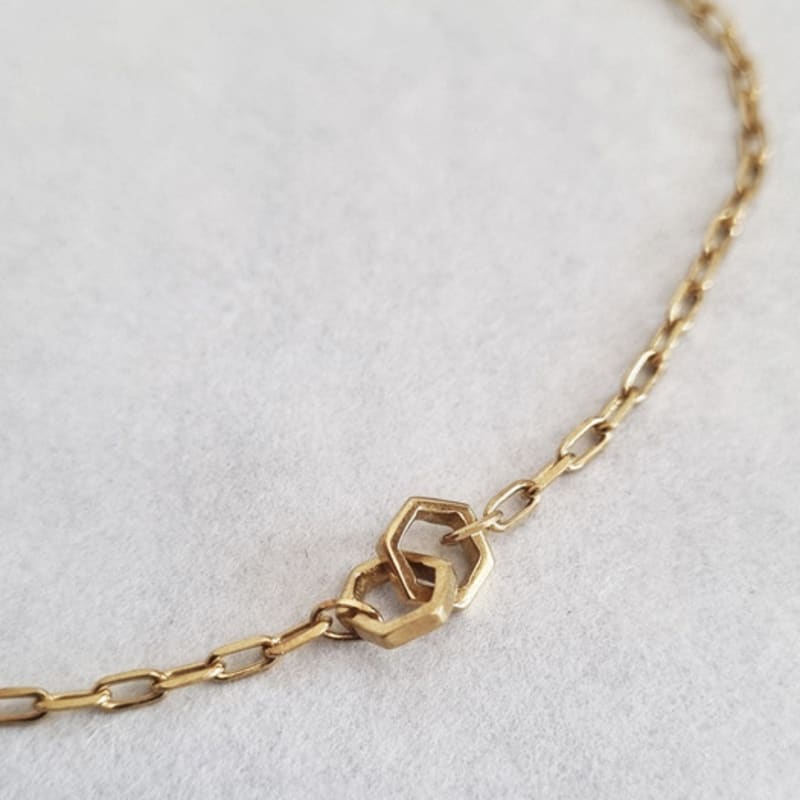 MOI studio Double Hexagon Necklace
