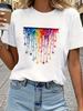 (Asian Size) Tee Top sweet letter style trend Print Women Woman Fashion Clothing Short Sleeve T Shirt  Female Graphic T-shirts