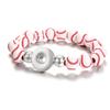 USA Football Baseball Basketball Tennis Strandarmband 18mm Druckknopf Acryl Armreif Mode Charme Schmuck Für Frauen Männer Geschenk