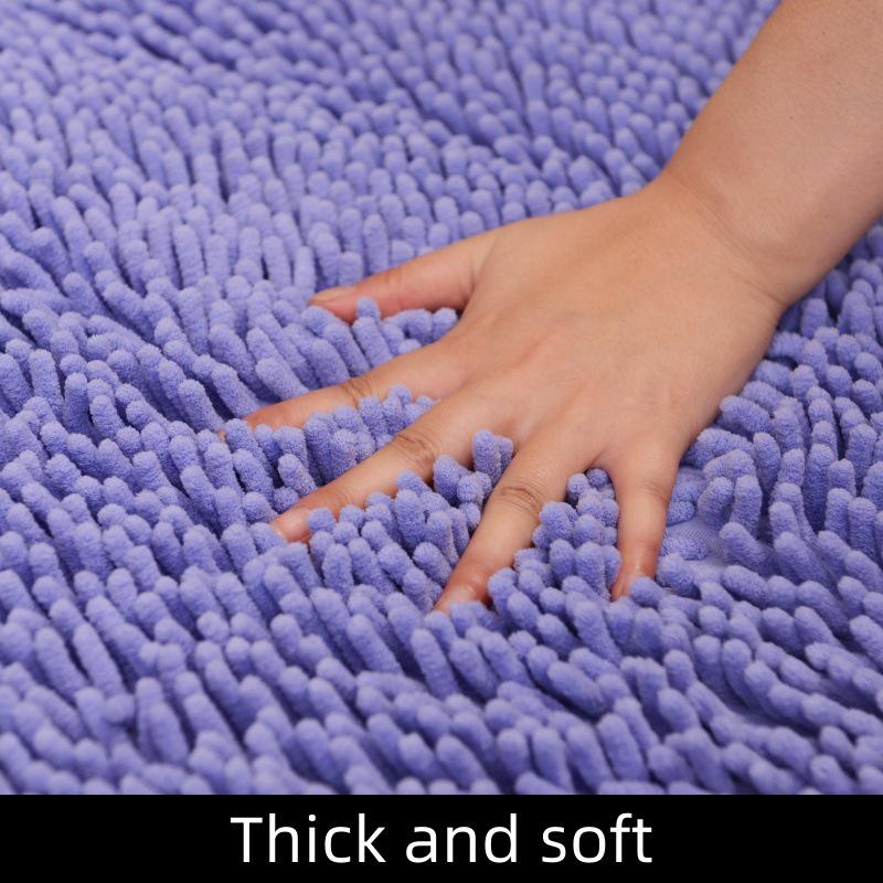 Hot-Selling Chenille Absorbent Anti-Slip Mat for Bedroom, Entrance, Bathroom & Bathtub