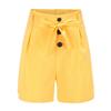 Women's High-waisted Bow Belt Slim Shorts Beach Shorts