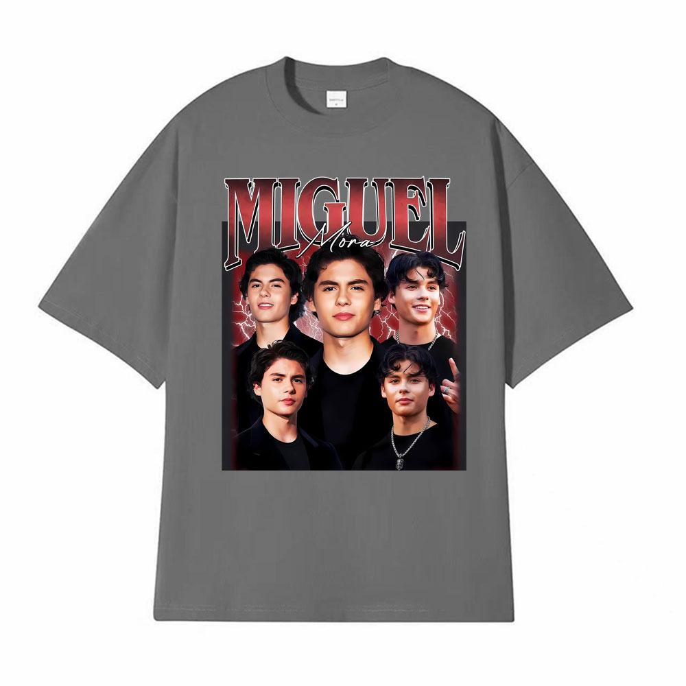 Miguel Mora Vintage Funny Meme Printed T Shirts Men Women Fashion Oversized Streetwear T Shirt Casual Loose 100% Cotton T-shirts