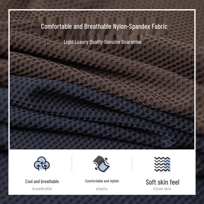 MONTAGUT Men's Breathable Mesh Polo Shirt