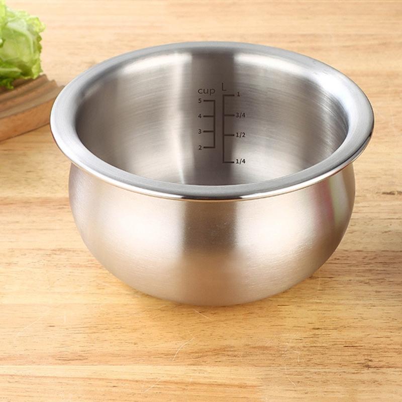 Multiple Capacity Electric Cooker Inner Pot 2L to 5L Sizes Stainless Steel Surfaces Enhanced Heat Distribution System
