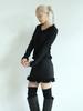 Eogeulliswedou Flower Ruffle Mini Skirt (Black)