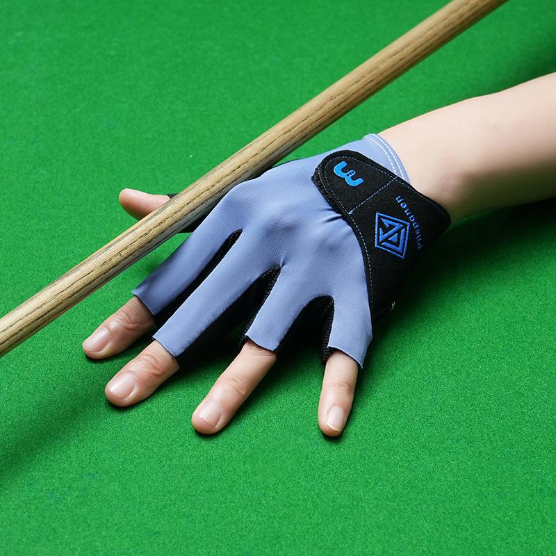 Durable Comfortable Single Anti Slip Half Finger Lightweight Snooker Sweat Wicking Fishing Gloves for Both Men and Women