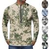 Men's Long Sleeve Cycling Jersey Breathable Quick Dry Zip Up Pullover Lightweight Outdoor Sports Top for Road and Mountain Biking