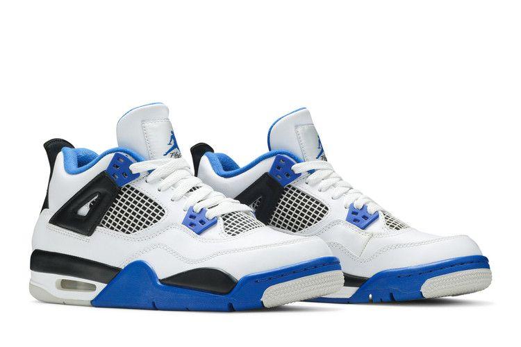 Kids' Sneakers Nike Jordan 4 Retro Motorsports (2017) (GS) White/Game Royal-Black