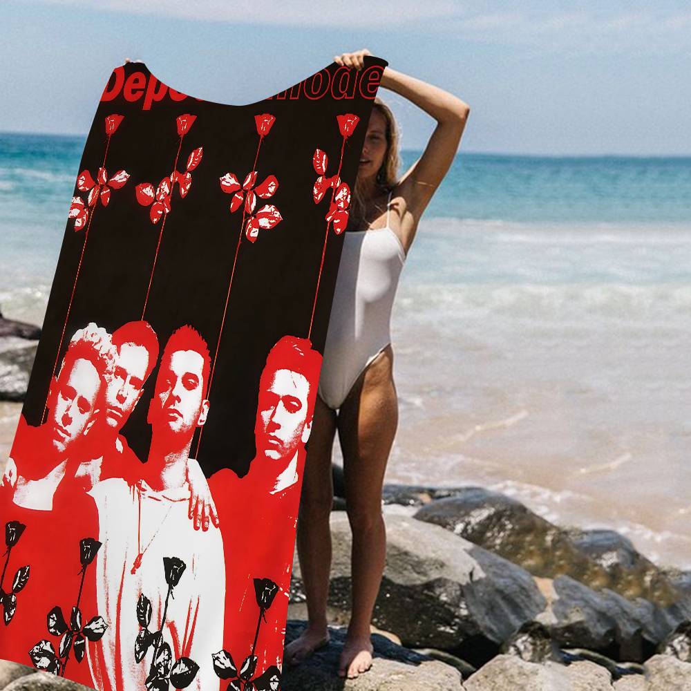

D-Depeche-M-Mode Singer Beach Towel Colorful Bath Towels For Girl Microfiber Quick Dry Sand Free Beach Yoga Spa Gym Pool W40*H60(CM)