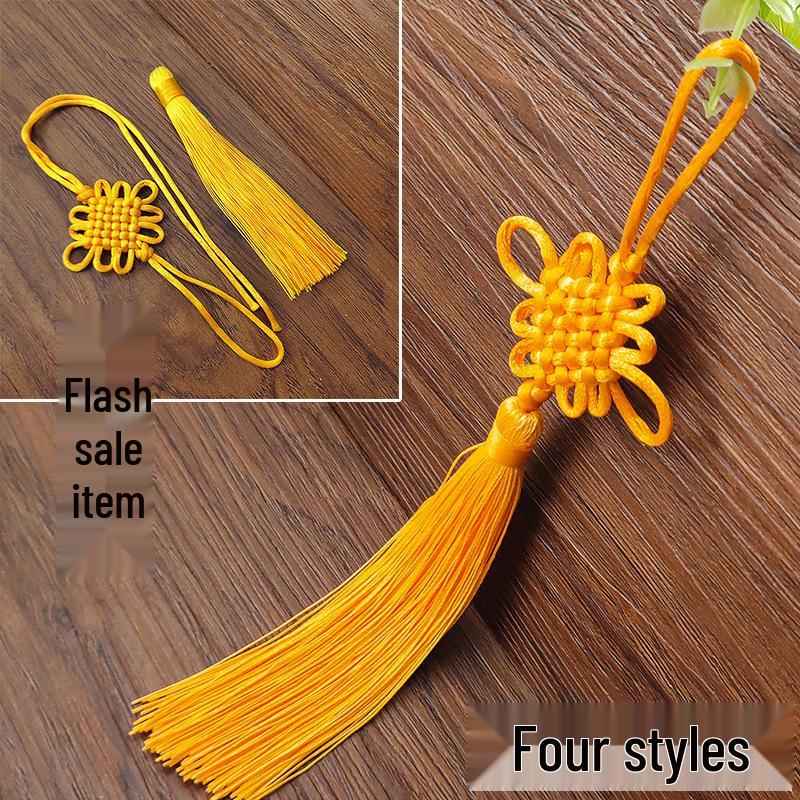 Pendente con Nappa a Nodo Cinese di Buon Auspicio a 6 Piastre Decorazione per la Casa