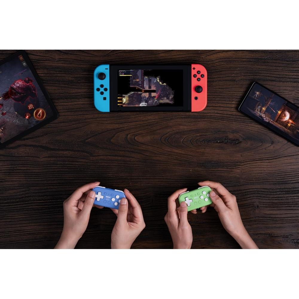 8Bitdo Micro Bluetooth Gamepad Pocket Size Mini Controller for Switch, Android, Raspberry Pi, Supports Keyboard Mode (Blue)