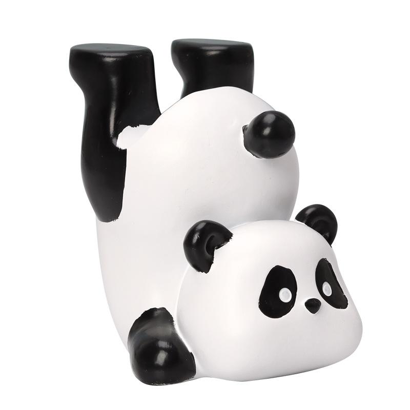 Suporte de Óculos Panda Invertido Fofo Suporte de Óculos de Mesa de Escritório Rack de Armazenamento de Óculos de Sol Ornamento de Decoração de Quarto Doméstico