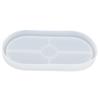 DIY Silicone Mold Oval Crystal Epoxy Resin Tea Coaster Mold for Home Kitchen Bakery