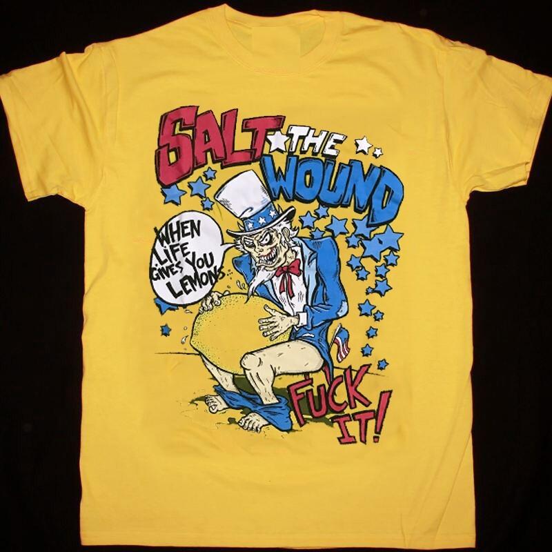 NEW Salt the Wound Band Album Short Sleeve Yellow All Size Shirt AM175 Unisex T-Shirt XXXXL