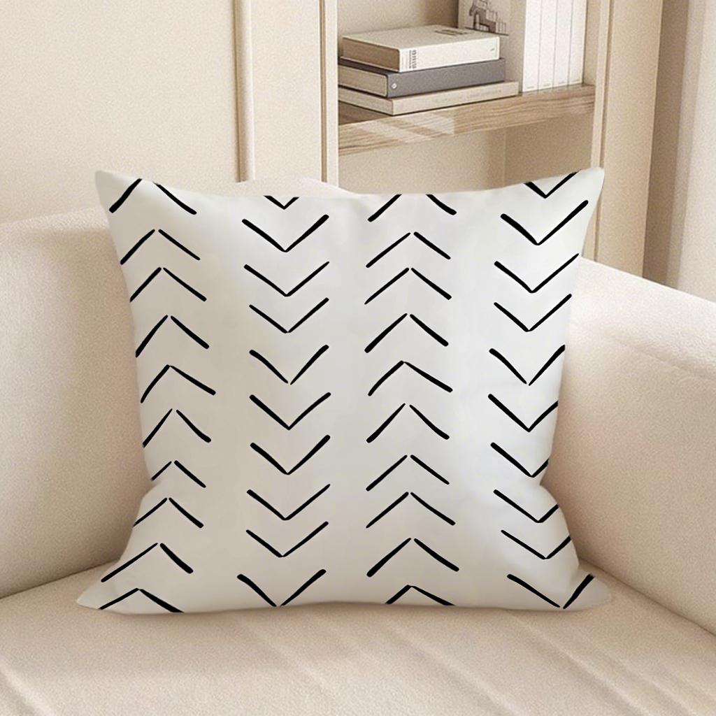 Chevron Patterned Pillowcases for StyleSuitable for Sofa Car Bedroom Decorative Cushion Cover Pillow Cover
