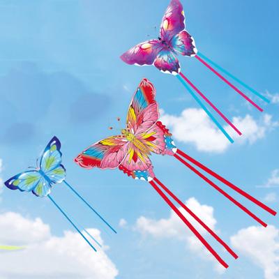 Kids Butterflies Kite with 50M Flying Line Outdoor Beach Park Lawn Easy To Fly Large Long Tail Colorful Animal Kite Adults Boys Girls Gift