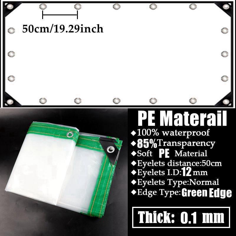 85% Clear PE Rainproof Cloth Home Window Transparent Windproof Screen Keep Warm Film Outdoor Pergola See Through Tarp Curtain