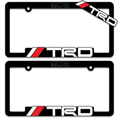 (2) TRD License Plate Frame Toyota Racing Development 3D Letter Frame Bracket (1 Pair)