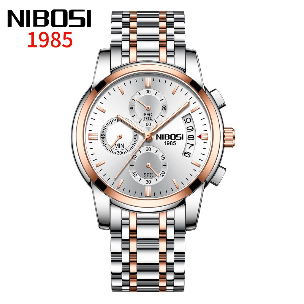 NIBOSI Uhren Business Herrenuhr Multifunktions-Sechs-Pin-Quarzuhr